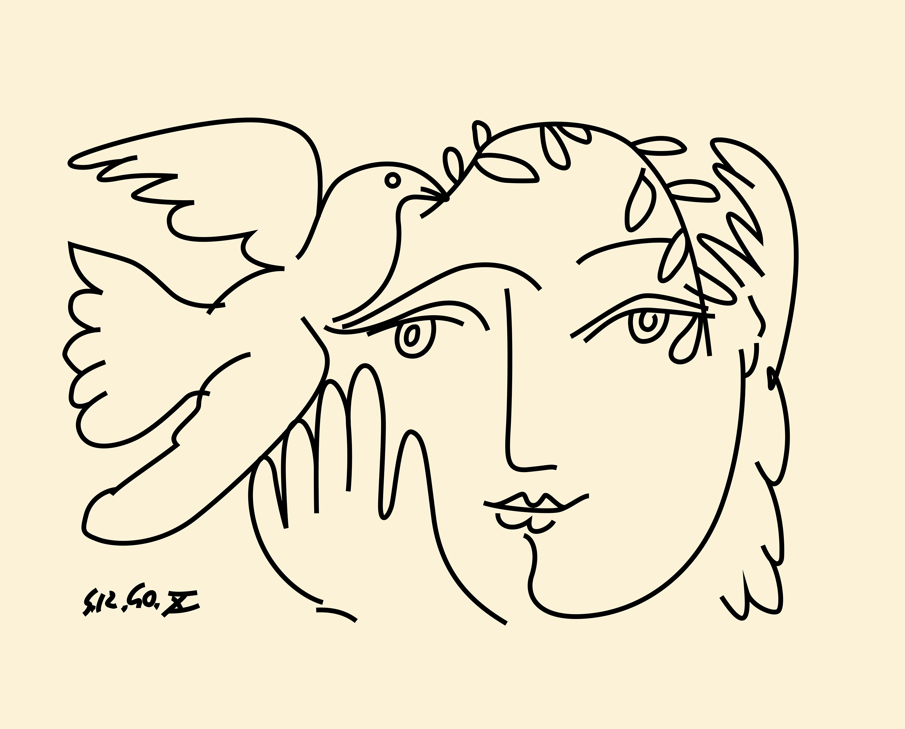Picasso face of peace jigsaw image